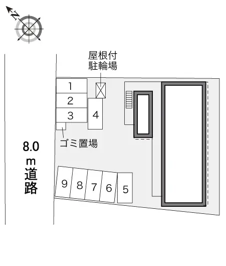 ★手数料０円★札幌市西区西野二条１丁目 月極駐車場